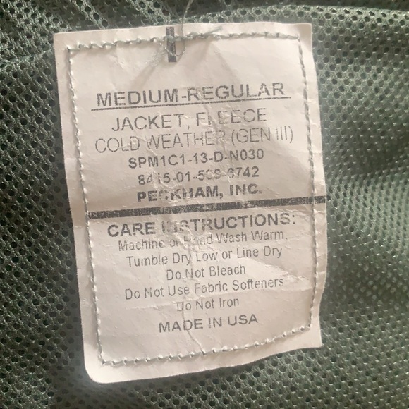 Polartec Fleece Jacket Gen III Cold Weather - Picture 4 of 4